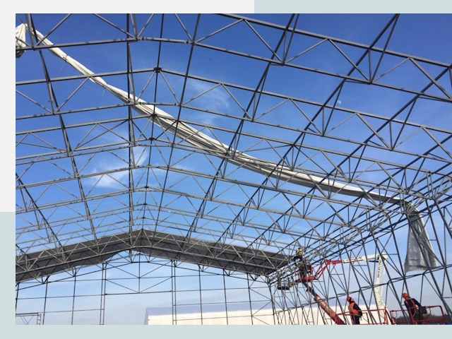 Шатровые ангары от 615 руб. в Ломоносове и Ленинградской области