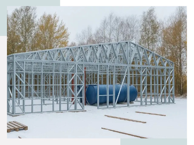 Металлические ангары в Ломоносове
