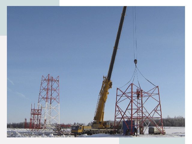 Монтаж вышек связи в Ломоносове