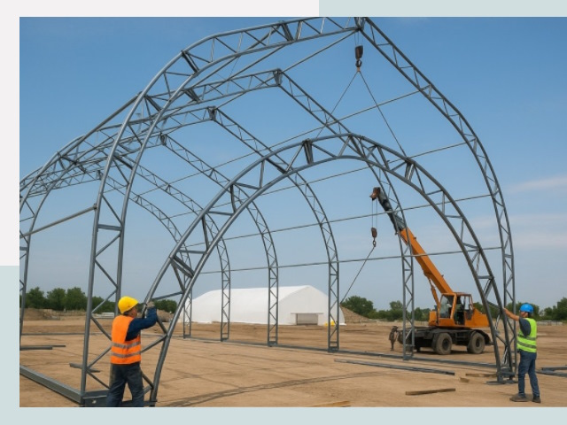 Монтаж ангаров в Ломоносове от 615 руб. - Надежно и быстро